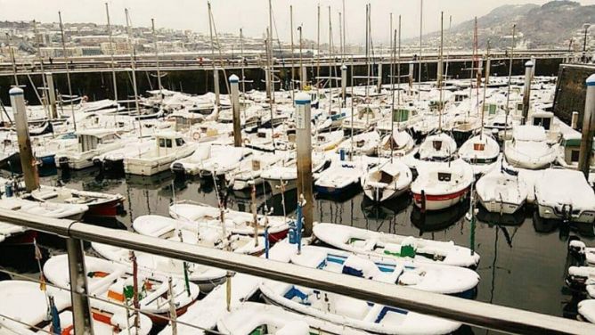 Frío helador: foto en Donostia-San Sebastián