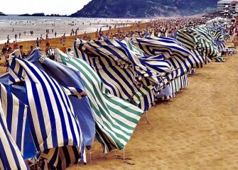 Gran galerna en la playa de Zarautz 