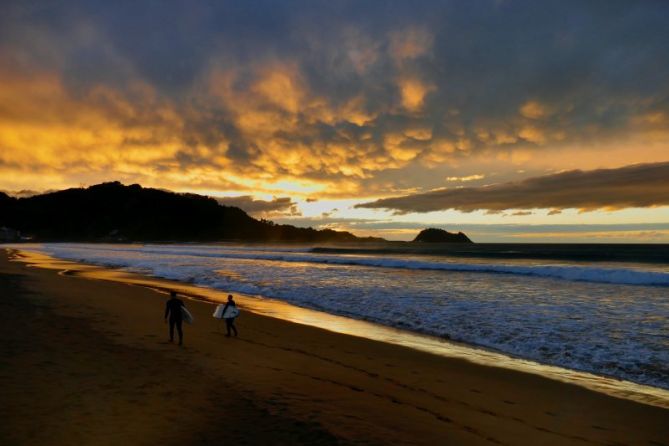 Ilunabarra: foto en Zarautz