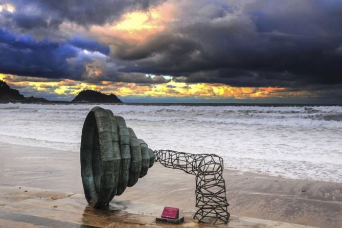 ilunabarra Zarautzen : foto en Zarautz