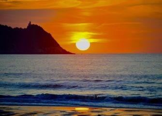 Ilunabarra Zarauzko hondartzan 