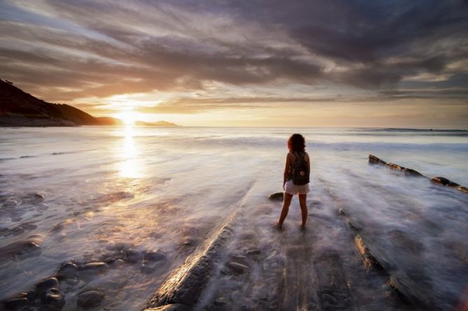 Luz en el Flysch: foto en Deba