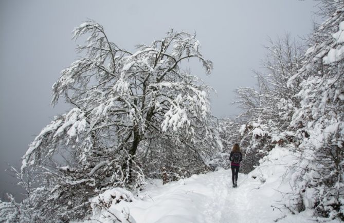 nieve reciente: foto en Oñati