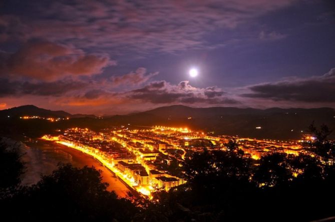 Paisaje de Zarautz al Anochecer : foto en Zarautz