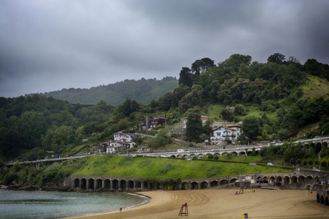 Playa de Malkorbe: foto en Getaria