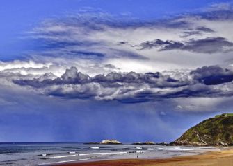 Primavera en la playa de Zarautz 