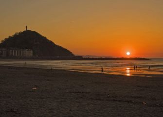 Puesta de sol en la playa
