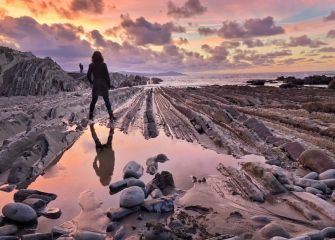 Puesta de sol en Zumaia