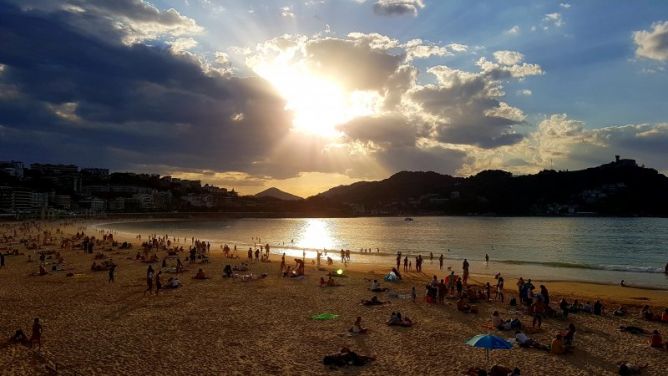 Rayos de luz: foto en Donostia-San Sebastián