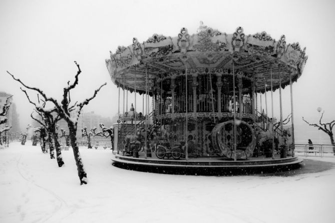 El tio vio nevado: foto en Donostia-San Sebastián