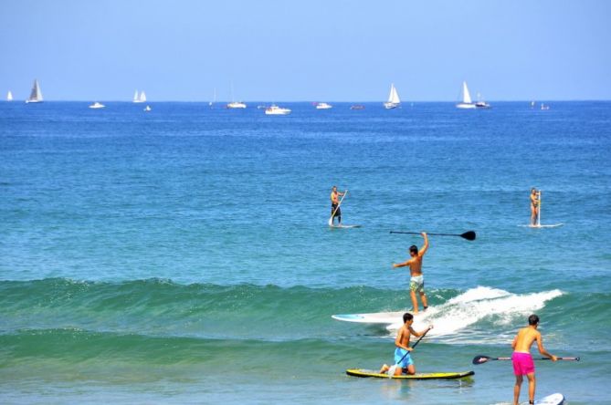 Verano en la playa de Zarautz : foto en Zarautz