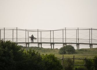 Zarautz en la niebla.