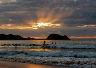 atardecer en Zarautz