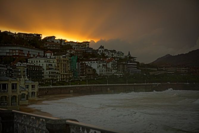 Anocher en la paya de la concha: foto en Donostia-San Sebastián