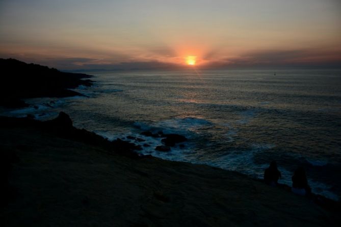 Atardecer: foto en Hondarribia