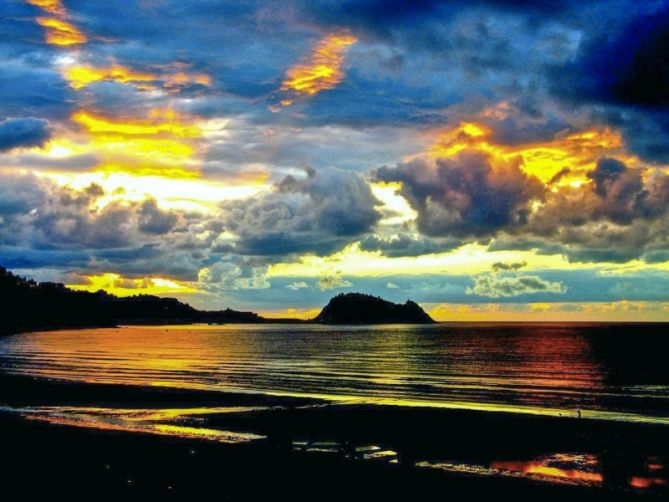 Atardecer en colores : foto en Zarautz