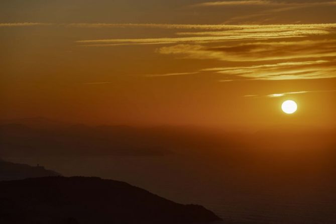 atardecer desde jaizkibel: foto en Hondarribia