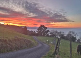 Atardecer desde las montañas.