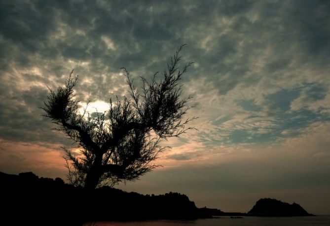 Atardecer sobre Getaria: foto en Getaria