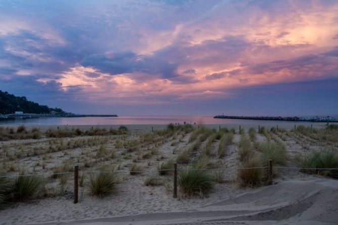 Atardecer en Hondartza: foto en Hondarribia