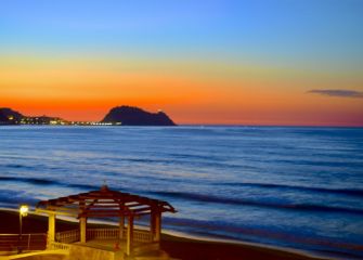 Atardecer en la playa de Zarautz 