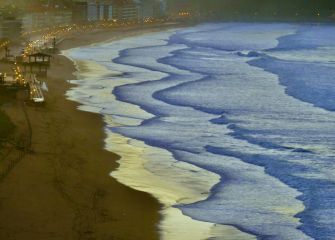 Atardecer en la playa de Zarautz -2 