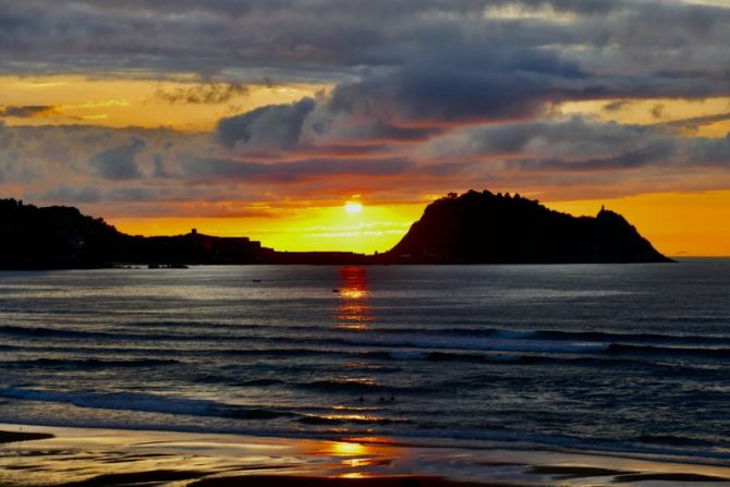 Atardecer de primavera : foto en Zarautz