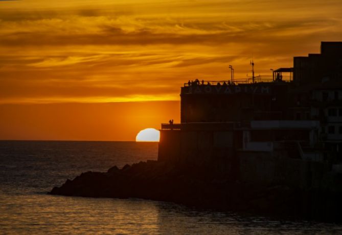 Atardecer rojo: foto en Donostia-San Sebastián