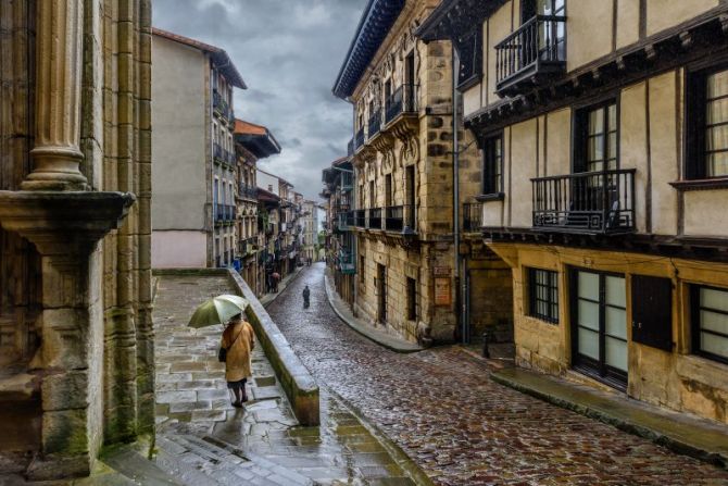 Dia de lluvia: foto en Hondarribia