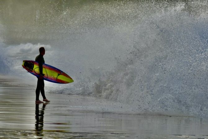 Entrará a por las olas?: foto en Zarautz