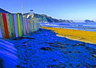 Hielo en la playa de Zarautz 