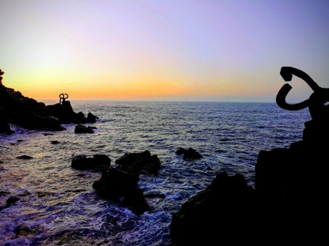 Peine del viento al atardecer: foto en Donostia-San Sebastián