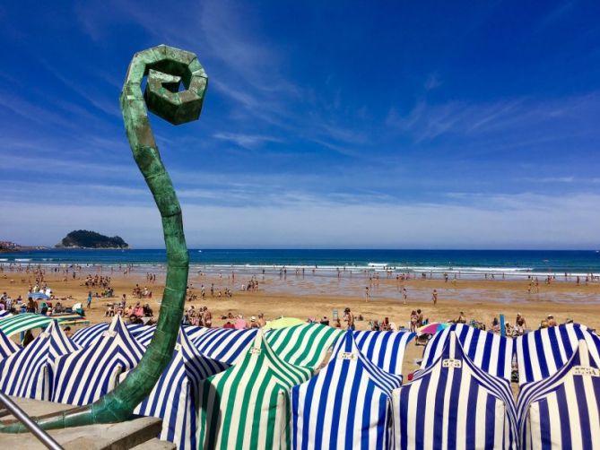 Playa de Zarautz : foto en Zarautz