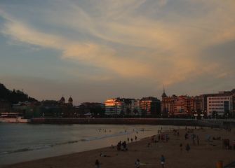 Puesta de sol colorida