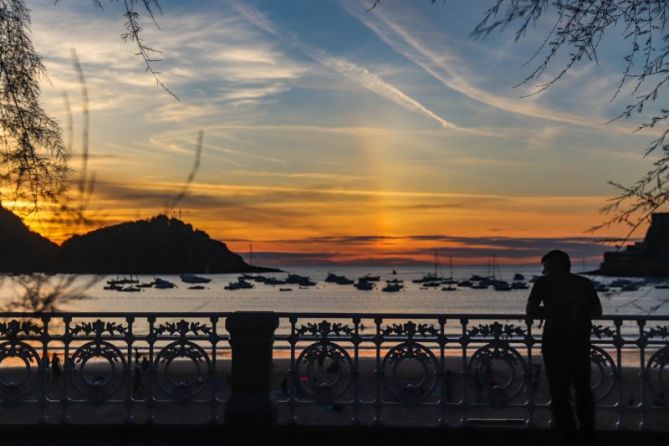 Puesta de sol en Donostia: foto en Donostia-San Sebastián