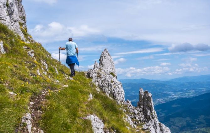 Subida al monte Aizkorri: foto en Zegama