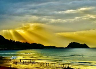 Zarauzko hondartza udaberrian 