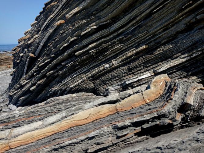 Zumaiako flyscha: foto en Zumaia