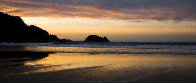 Anochecer: foto en Zarautz