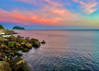Amanecer de hoy en Zarautz 19-10-2021 