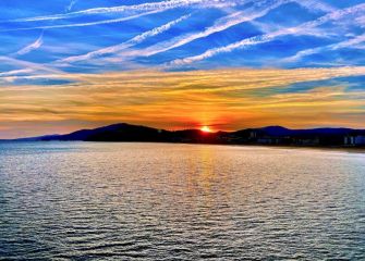 Amanecer de hoy en Zarautz 
