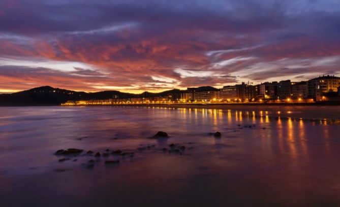 Amanecer otoño en Zarautz: foto en Zarautz