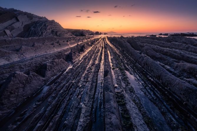 Atardecer en el Flysch: foto en Zumaia