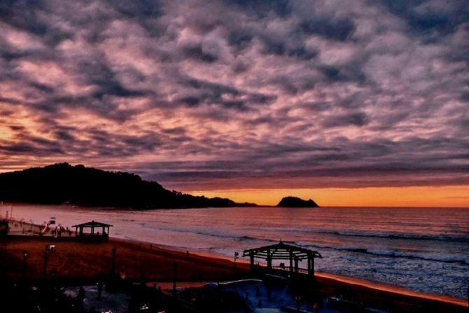 Atardecer en la playa de Zaraut -1: foto en Zarautz