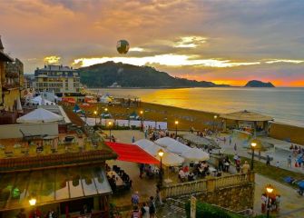 Atardecer en la playa de Zarautz -1