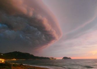 Atardecer con tormenta 