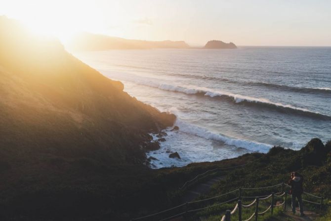 Atardecer en Zarautz: foto en Zarautz