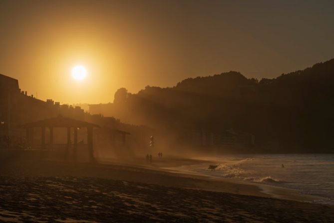 Atardecer en Zarauz 1: foto en Zarautz