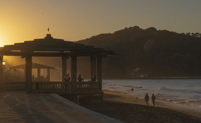 Atardecer en Zarauz 2: foto en Zarautz