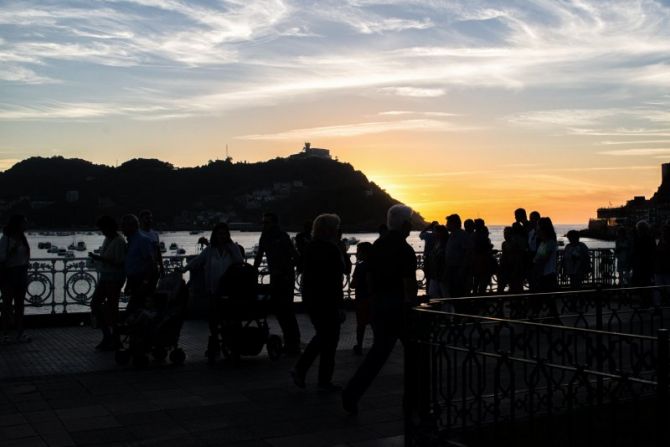 Disfrutando el espectáculo: foto en Donostia-San Sebastián